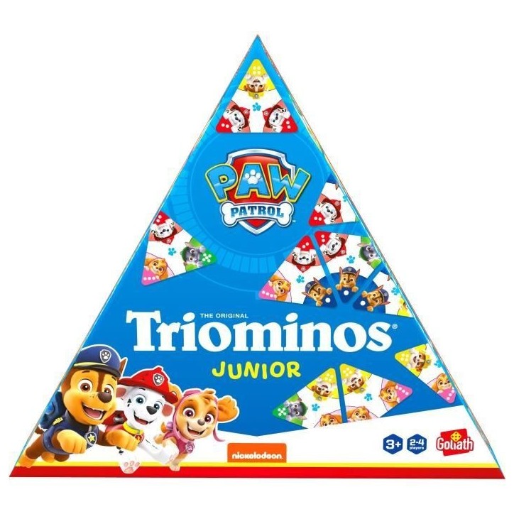 Jeu de société - GOLIATH - Triominos Junior Pat'Patrouille - Dominos triangulaires des 3 ans Jeu de société - GOLIATH - Triominos Junior Pat'Patrouille - Dominos triangulaires des 3 ans