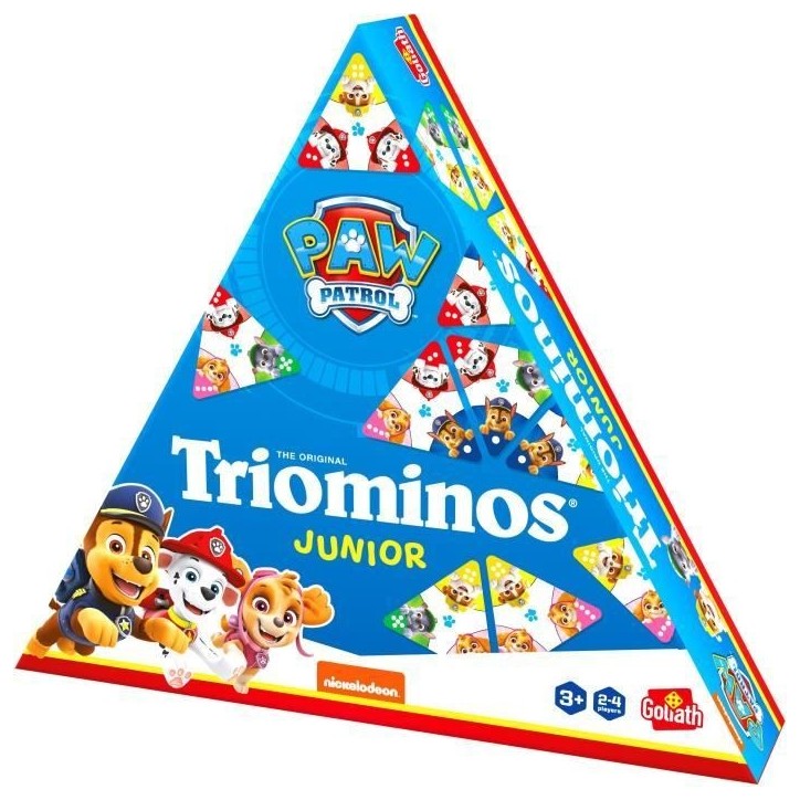 Jeu de société - GOLIATH - Triominos Junior Pat'Patrouille - Dominos triangulaires des 3 ans Jeu de société - GOLIATH - Triominos Junior Pat'Patrouille - Dominos triangulaires des 3 ans