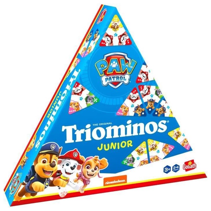 Jeu de société - GOLIATH - Triominos Junior Pat'Patrouille - Dominos triangulaires des 3 ans Jeu de société - GOLIATH - Triominos Junior Pat'Patrouille - Dominos triangulaires des 3 ans