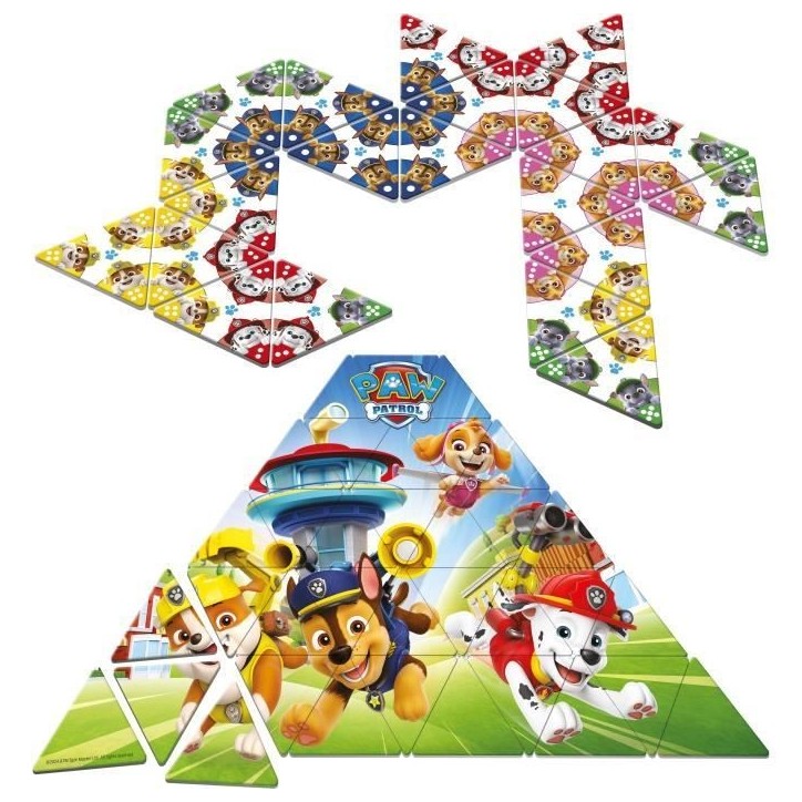 Jeu de société - GOLIATH - Triominos Junior Pat'Patrouille - Dominos triangulaires des 3 ans Jeu de société - GOLIATH - Triominos Junior Pat'Patrouille - Dominos triangulaires des 3 ans