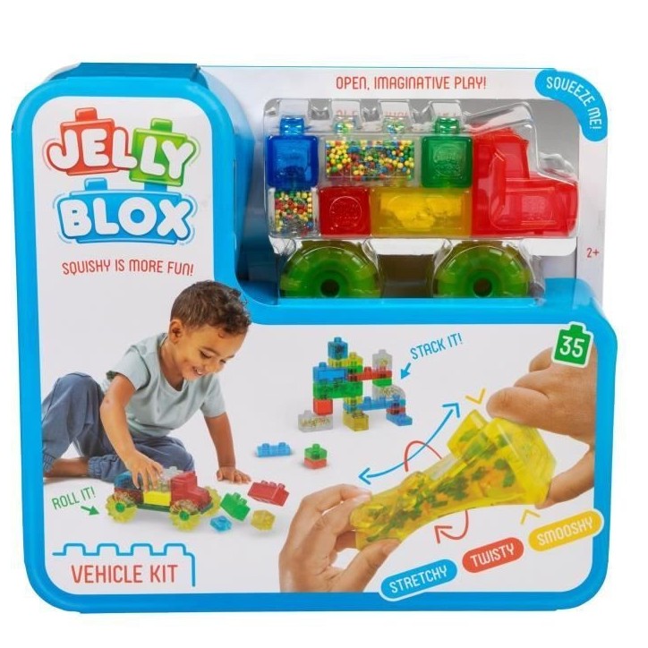 Blocs de construction - GOLIATH - Jelly Blox Vroom Truck Kit - Blocs souples avec voitures! Des 2 ans Blocs de construction - GOLIATH - Jelly Blox Vroom Truck Kit - Blocs souples avec voitures! Des 2 ans