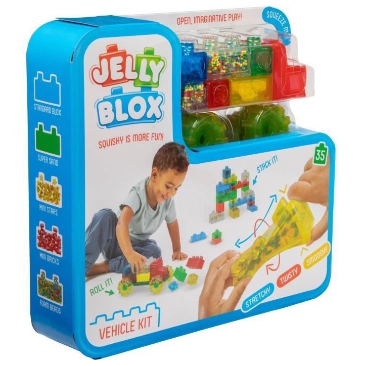 Blocs de construction - GOLIATH - Jelly Blox Vroom Truck Kit - Blocs souples avec voitures! Des 2 ans Blocs de construction - GOLIATH - Jelly Blox Vroom Truck Kit - Blocs souples avec voitures! Des 2 ans
