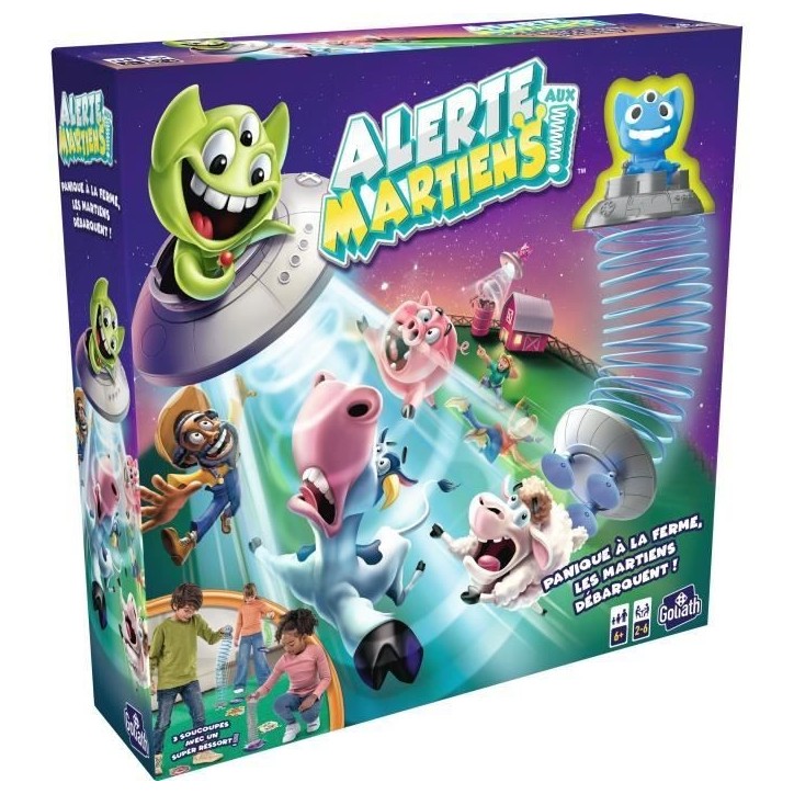 Jeux de société - GOLIATH - Alerte aux Martiens - Enleve les animaux et marque des points! Des 6 ans Jeux de société - GOLIATH - Alerte aux Martiens - Enleve les animaux et marque des points! Des 6 ans