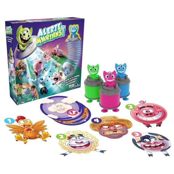 Jeux de société - GOLIATH - Alerte aux Martiens - Enleve les animaux et marque des points! Des 6 ans Jeux de société - GOLIATH - Alerte aux Martiens - Enleve les animaux et marque des points! Des 6 ans