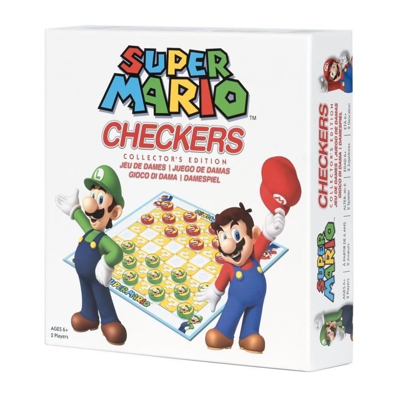 Super Mario Checkers - Jeu de société - GOLIATH - Des 6 ans Super Mario Checkers - Jeu de société - GOLIATH - Des 6 ans