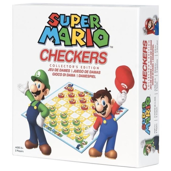 Super Mario Checkers - Jeu de société - GOLIATH - Des 6 ans