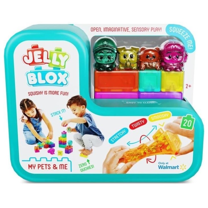 My Pets and Me - Jeu de construction - JELLY BLOX - GOLIATH - 20 blocs - 2 personnages - 2 animaux - Des 2 ans My Pets and Me - Jeu de construction - JELLY BLOX - GOLIATH - 20 blocs - 2 personnages - 2 animaux - Des 2 ans