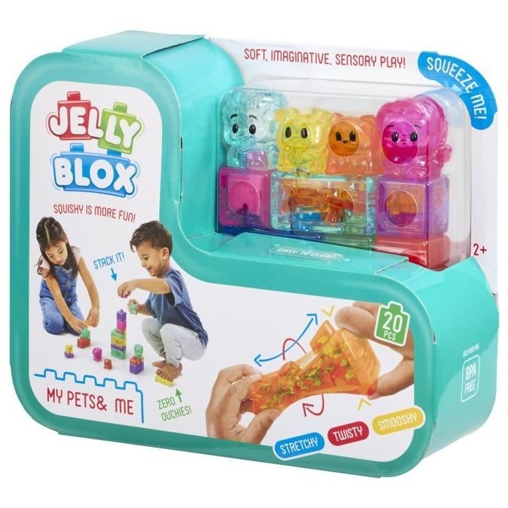 My Pets and Me - Jeu de construction - JELLY BLOX - GOLIATH - 20 blocs - 2 personnages - 2 animaux - Des 2 ans My Pets and Me - Jeu de construction - JELLY BLOX - GOLIATH - 20 blocs - 2 personnages - 2 animaux - Des 2 ans