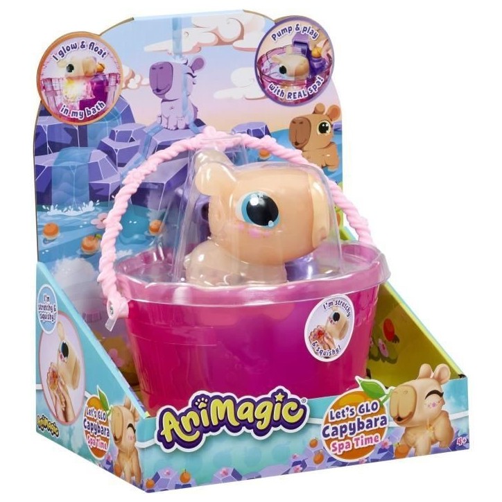 Animagic - GOLIATH - Let's Glo Capybara Spa Time - Animal intéractif - Marron Animagic - GOLIATH - Let's Glo Capybara Spa Time - Animal intéractif - Marron