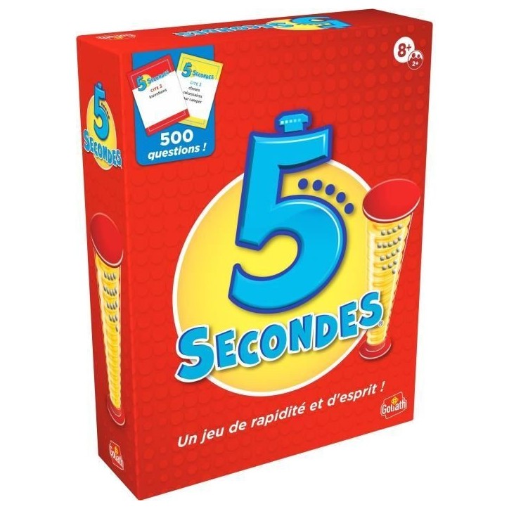 5 secondes - Jeu d'ambiance et de rapidité - GOLIATH - Des 8 ans 5 secondes - Jeu d'ambiance et de rapidité - GOLIATH - Des 8 ans