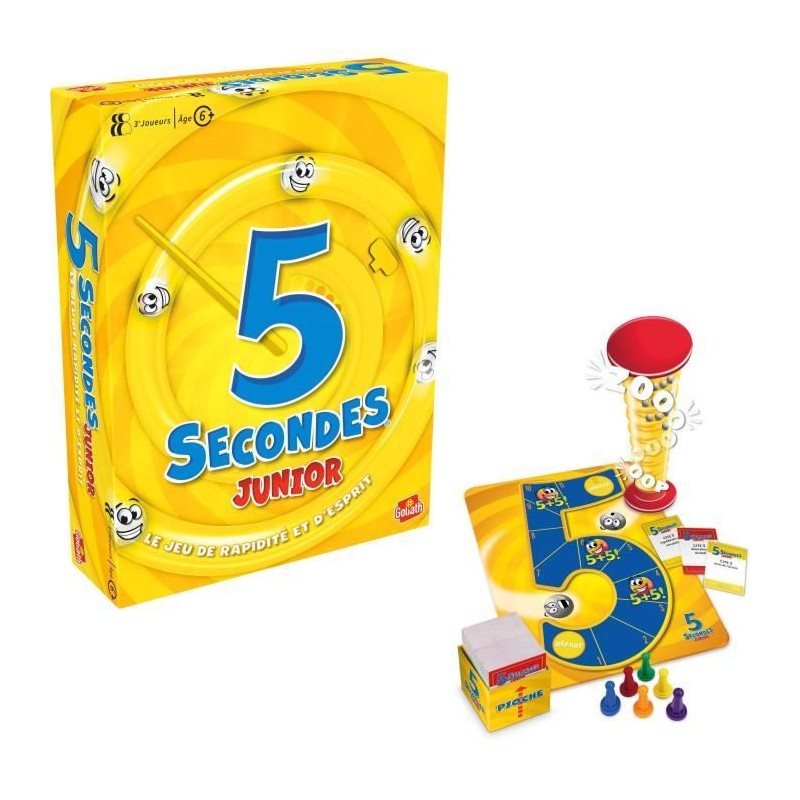 5 Secondes junior - Jeu d'ambiance et de rapidité - GOLIATH - Des 6 a 5 Secondes junior - Jeu d'ambiance et de rapidité - GOLIATH - Des 6 a