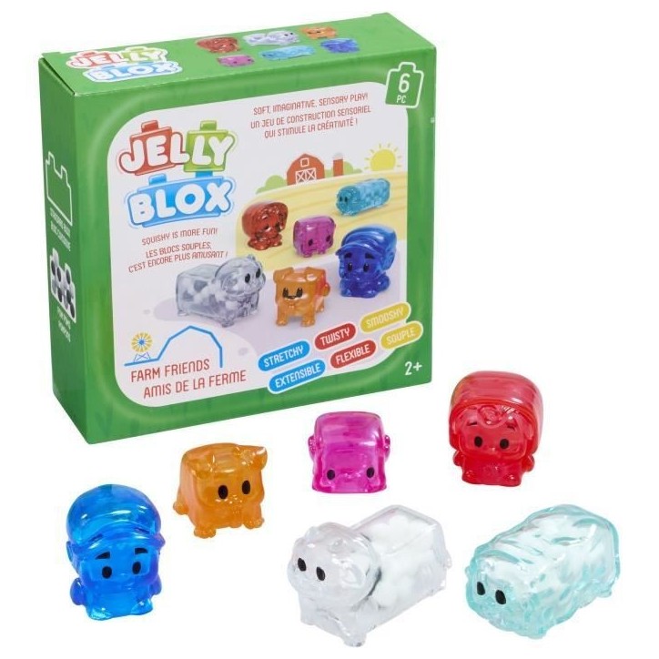 Coffret Amis de la ferme - Jeu de construction - JELLY BLOX - GOLIATH - Briques souples et flexibles - Des 2 ans Coffret Amis de la ferme - Jeu de construction - JELLY BLOX - GOLIATH - Briques souples et flexibles - Des 2 ans