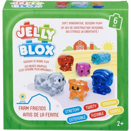 Coffret Amis de la ferme - Jeu de construction - JELLY BLOX - GOLIATH - Briques souples et flexibles - Des 2 ans