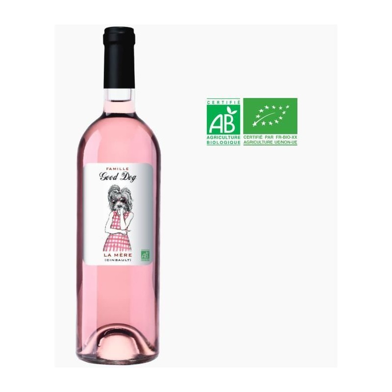 Famille Good Dog La Mere 2021 Cinsault - Vin rosé de France - Bio Famille Good Dog La Mere 2021 Cinsault - Vin rosé de France - Bio