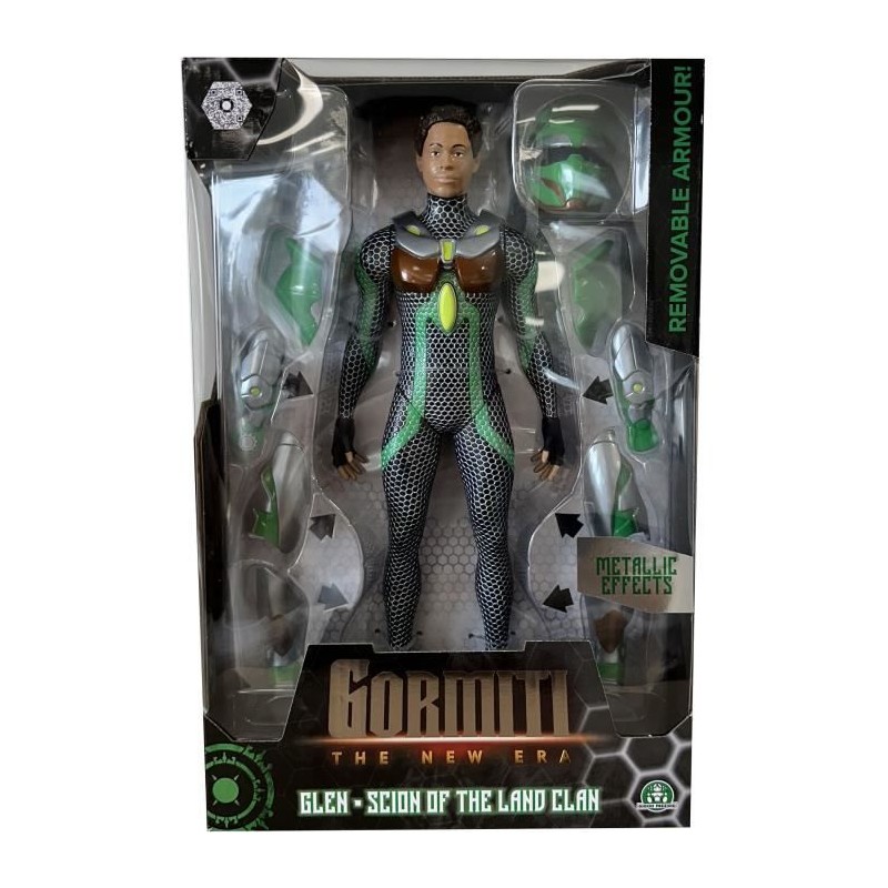 Figurine articulée - GORMITI - Scion avec armure Modele Terre - 27 cm Figurine articulée - GORMITI - Scion avec armure Modele Terre - 27 cm