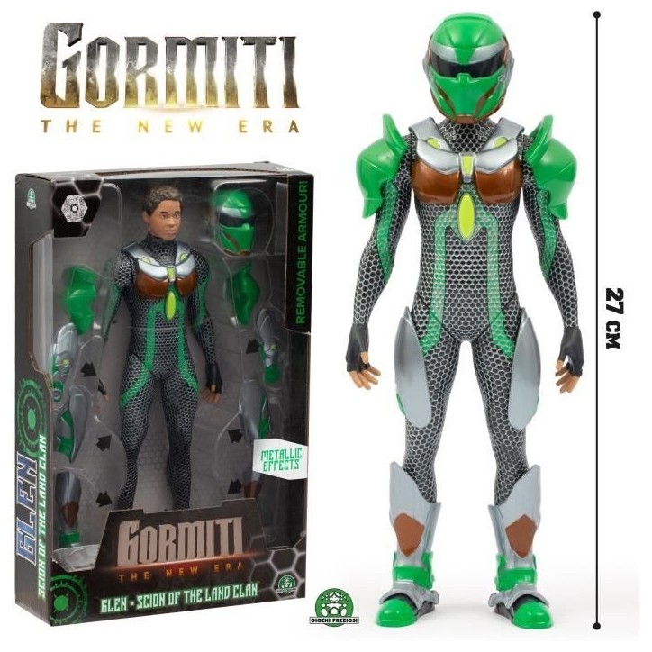 Figurine articulée - GORMITI - Scion avec armure Modele Terre - 27 cm - a partir de 4 ans - GRV031 Figurine articulée - GORMITI - Scion avec armure Modele Terre - 27 cm - a partir de 4 ans - GRV031