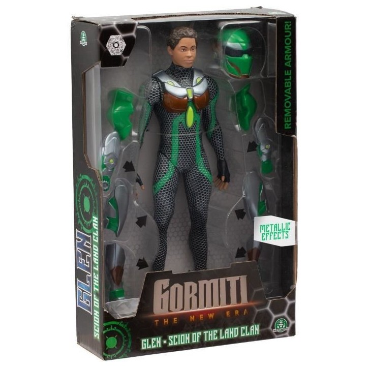 Figurine articulée - GORMITI - Scion avec armure Modele Terre - 27 cm - a partir de 4 ans - GRV031 Figurine articulée - GORMITI - Scion avec armure Modele Terre - 27 cm - a partir de 4 ans - GRV031