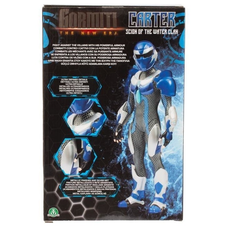 Figurine articulée - GORMITI - Scion avec armure Modele Eau - 27 cm - a partir de 4 ans - GRV032 Figurine articulée - GORMITI - Scion avec armure Modele Eau - 27 cm - a partir de 4 ans - GRV032