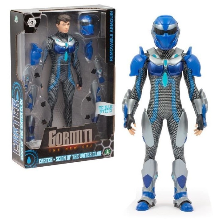 Figurine articulée - GORMITI - Scion avec armure Modele Eau - 27 cm - a partir de 4 ans - GRV032 Figurine articulée - GORMITI - Scion avec armure Modele Eau - 27 cm - a partir de 4 ans - GRV032