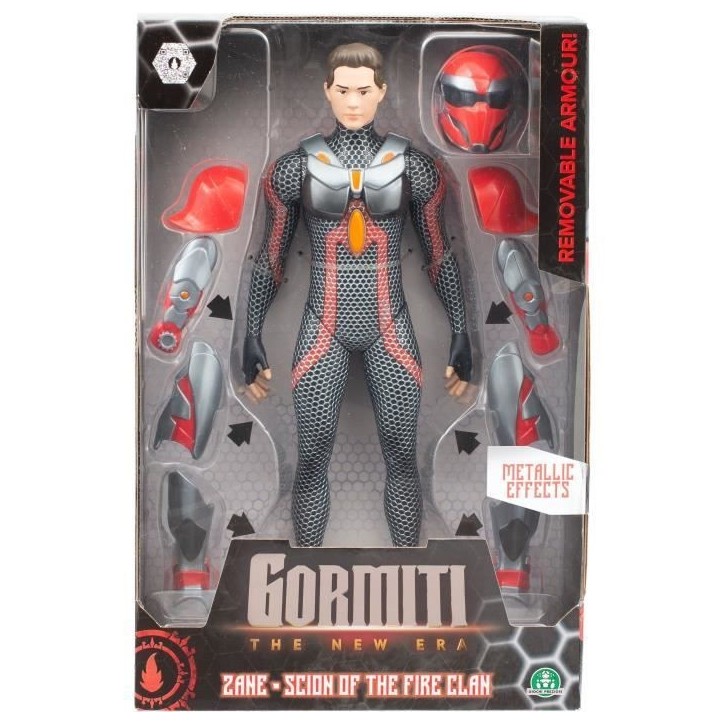 Figurine articulée - GORMITI - Scion avec armure Modele Feu - 27 cm - a partir de 4 ans - GRV034 Figurine articulée - GORMITI - Scion avec armure Modele Feu - 27 cm - a partir de 4 ans - GRV034