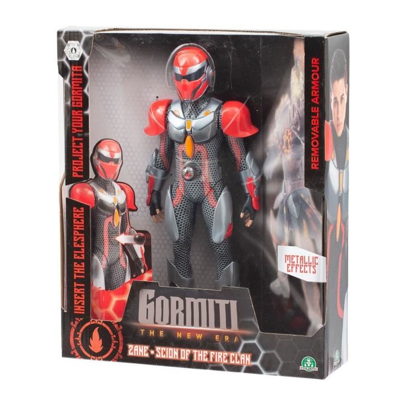 Figurine articulée - GORMITI - Scion avec projecteur Feu - Zane - 27 Figurine articulée - GORMITI - Scion avec projecteur Feu - Zane - 27