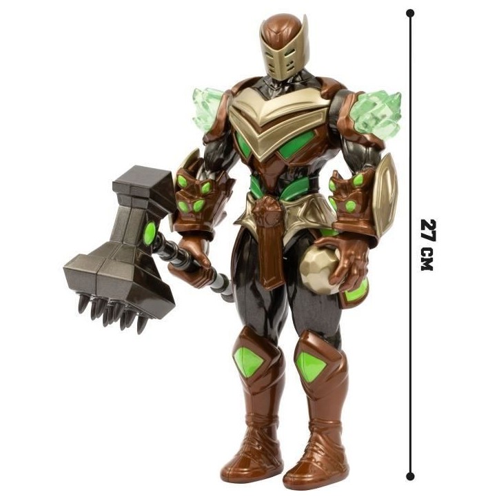 Figurine articulée - GORMITI - Gormiti avec attaque lumineuse Terre - Rockard - 27 cm - a partir de 4 ans - GRV074 Figurine articulée - GORMITI - Gormiti avec attaque lumineuse Terre - Rockard - 27 cm - a partir de 4 ans - GRV074