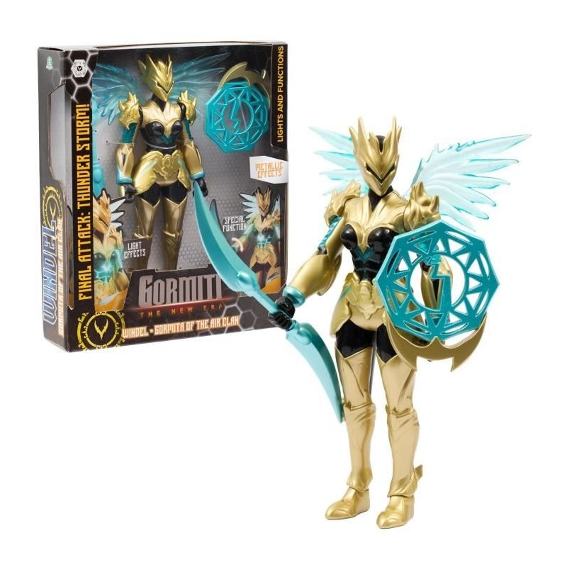 Figurine articulée - GORMITI - Gormiti avec attaque lumineuse Air - W Figurine articulée - GORMITI - Gormiti avec attaque lumineuse Air - W