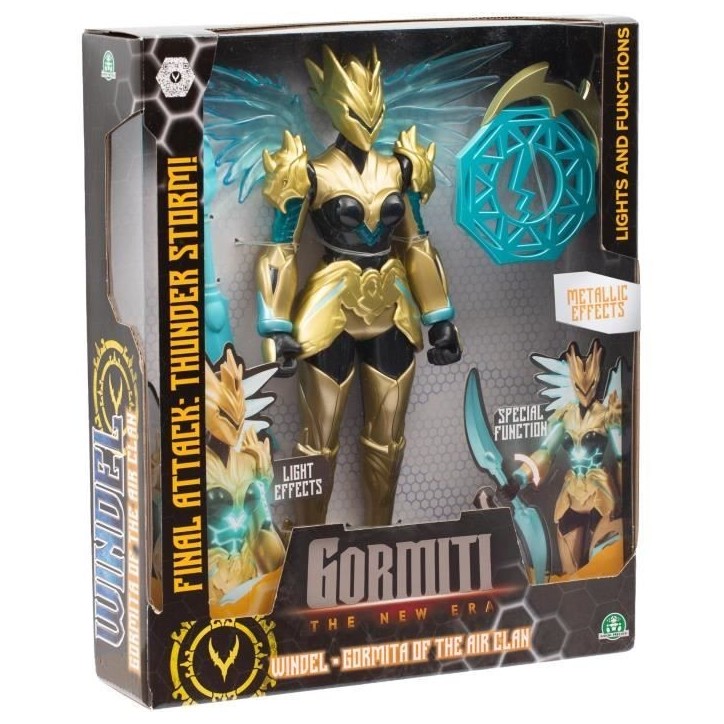 Figurine articulée - GORMITI - Gormiti avec attaque lumineuse Air - Windel - 27 cm - a partir de 4 ans - GRV072