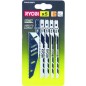 RYOBI - Carte 5 lames scie sauteuse FLUSHCUT bois 10 TPI, chantournage 14 TPI, inversé 10 TPI - RAK05JSBFC