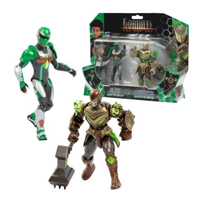 Coffret figurines - GORMITI - Scion et Gormiti associé Terre - Glen e Coffret figurines - GORMITI - Scion et Gormiti associé Terre - Glen e