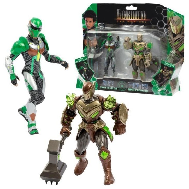 Coffret figurines - GORMITI - Scion et Gormiti associé Terre - Glen et Rockard - 15 cm - a partir de 4 ans - GRV193 Coffret figurines - GORMITI - Scion et Gormiti associé Terre - Glen et Rockard - 15 cm - a partir de 4 ans - GRV193