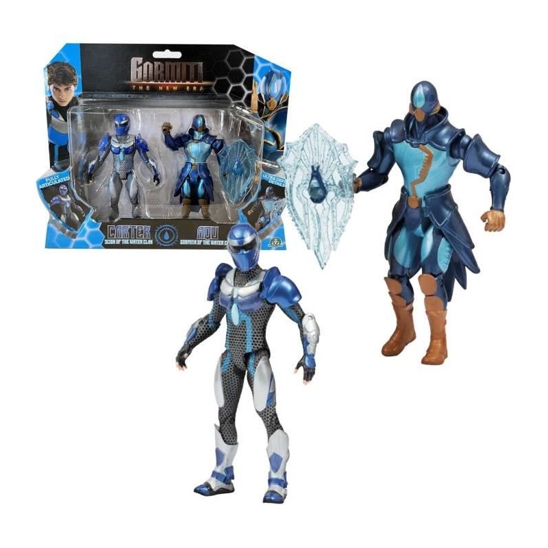 Coffret figurines - GORMITI - Scion et Gormiti associé Eau - Carter e Coffret figurines - GORMITI - Scion et Gormiti associé Eau - Carter e