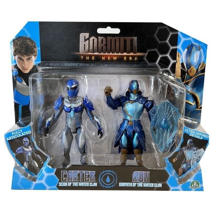 Coffret figurines - GORMITI - Scion et Gormiti associé Eau - Carter et Aqu - 15 cm - a partir de 4 ans - GRV194 Coffret figurines - GORMITI - Scion et Gormiti associé Eau - Carter et Aqu - 15 cm - a partir de 4 ans - GRV194