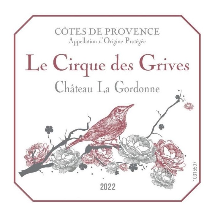 Château La Gordonne Le Cirque des Grives 2022 Côtes de Provence - Vin rosé de Provence - Bio