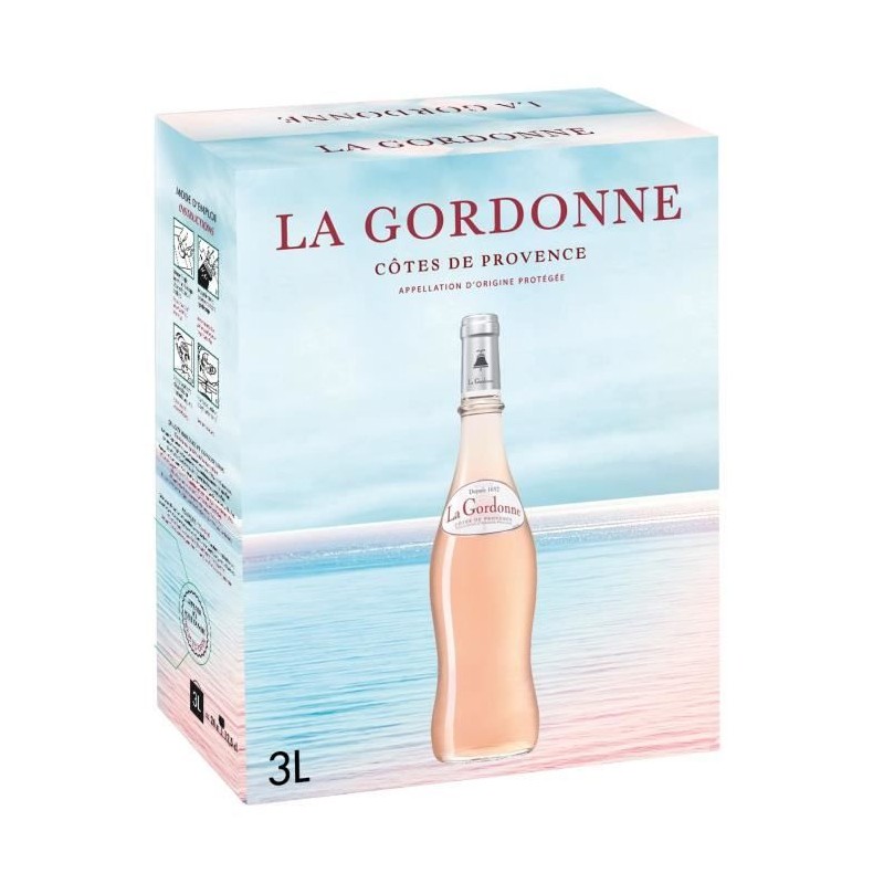 Bag in Box La Gordonne Côtes de Provence - Vin rosé de Provence - Bi