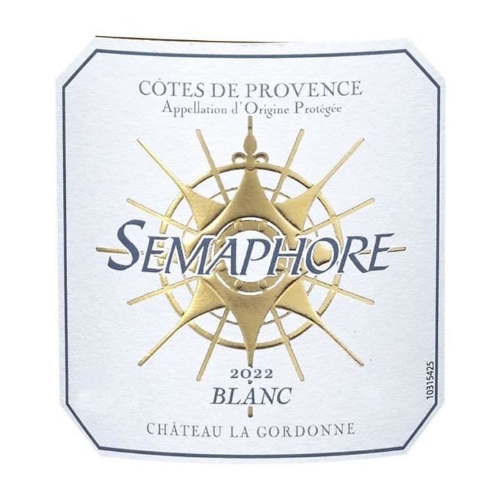 Château La Gordonne Sémaphore 2022 Côtes de Provence - Vin blanc de Provence - Bio