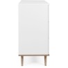 Commode Göteborg - 3 tiroirs - Décor chene sonoma Blanc - Scandinave