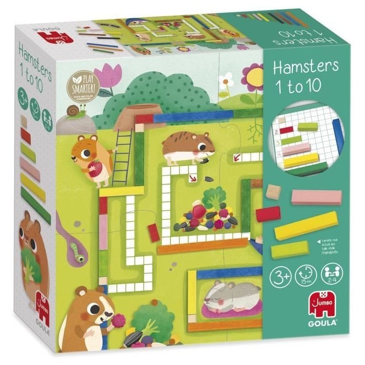 Jeu éducatif - GOULA - 1-10 Maths - Aide les hamsters a constituer leurs provisions pour l'hiver Jeu éducatif - GOULA - 1-10 Maths - Aide les hamsters a constituer leurs provisions pour l'hiver