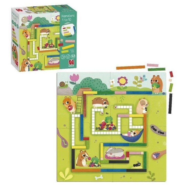 Jeu éducatif - GOULA - 1-10 Maths - Aide les hamsters a constituer leurs provisions pour l'hiver Jeu éducatif - GOULA - 1-10 Maths - Aide les hamsters a constituer leurs provisions pour l'hiver