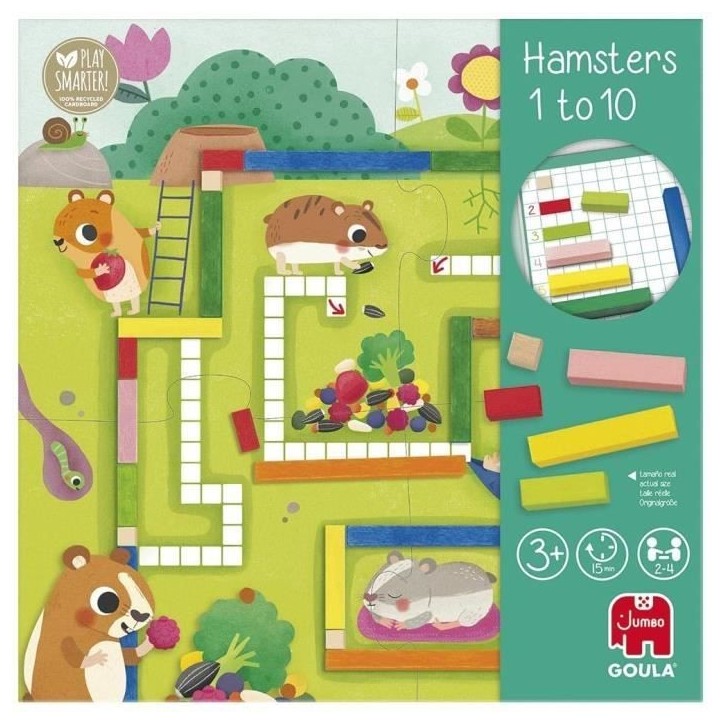 Jeu éducatif - GOULA - 1-10 Maths - Aide les hamsters a constituer leurs provisions pour l'hiver Jeu éducatif - GOULA - 1-10 Maths - Aide les hamsters a constituer leurs provisions pour l'hiver