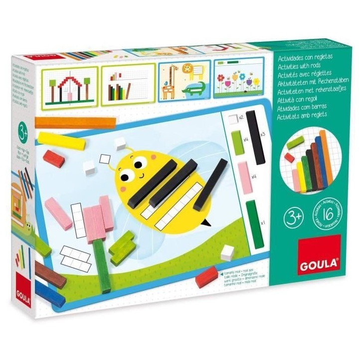 Jeu éducatif - GOULA - Activités avec réglettes - Apprentissage des nombres et logique mathématique Jeu éducatif - GOULA - Activités avec réglettes - Apprentissage des nombres et logique mathématique