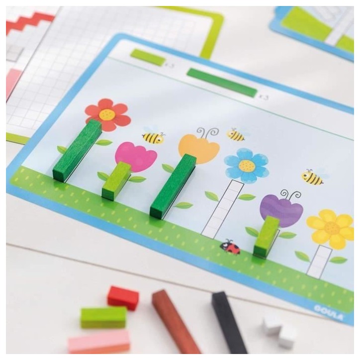 Jeu éducatif - GOULA - Activités avec réglettes - Apprentissage des nombres et logique mathématique Jeu éducatif - GOULA - Activités avec réglettes - Apprentissage des nombres et logique mathématique