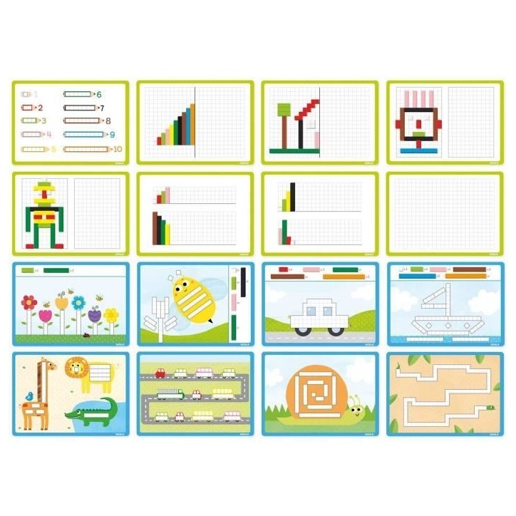 Jeu éducatif - GOULA - Activités avec réglettes - Apprentissage des nombres et logique mathématique Jeu éducatif - GOULA - Activités avec réglettes - Apprentissage des nombres et logique mathématique