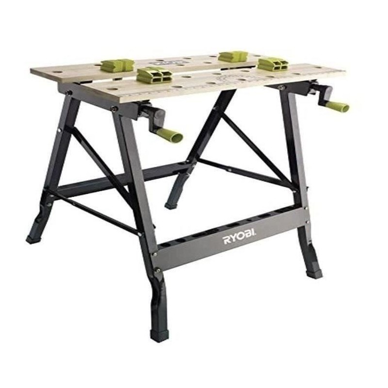 RYOBI - Etabli pliable table bambou 605 x 625 x 755 mm - 6 kg - Livré