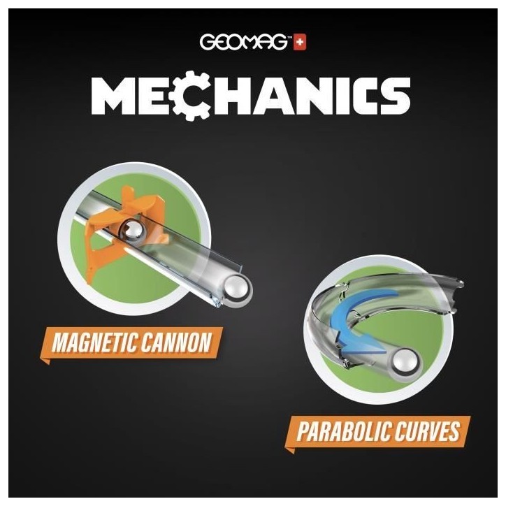 Circuit de billes - GEOMAG - Mechanics Gravity Race Track - 67 pieces - Magnétique - Gravité - Plastique recyclé