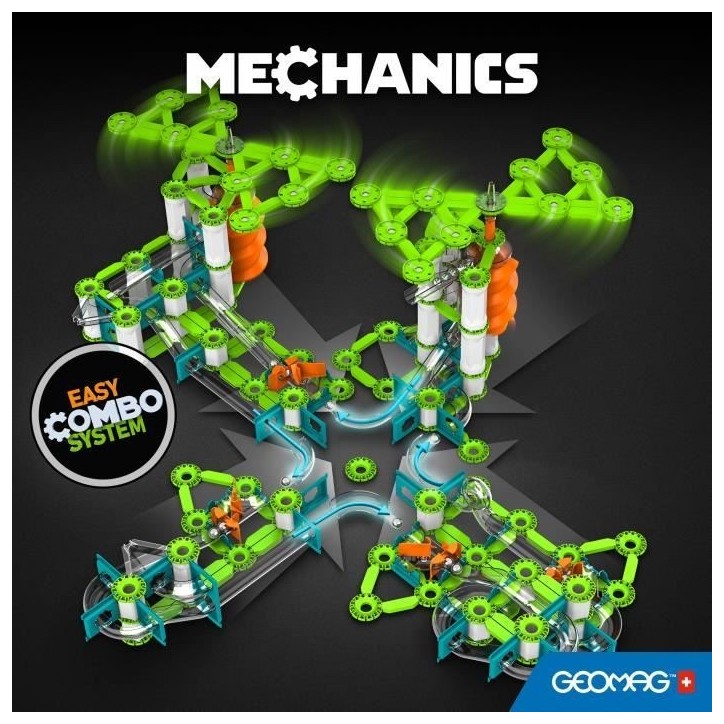 Circuit de billes - GEOMAG - Mechanics Gravity Race Track - 67 pieces - Magnétique - Gravité - Plastique recyclé
