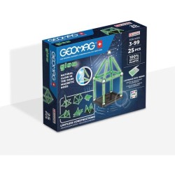 Coffret de construction - GEOMAG - Glow Recycled - 25 pieces - Lumines