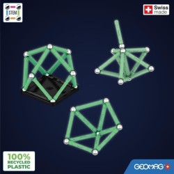 Coffret de construction - GEOMAG - Glow Recycled - 25 pieces - Lumines
