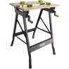 RYOBI - Etabli pliable orientable a 90° - table bambou 605 x 625 x 79