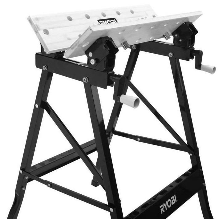 RYOBI - Etabli pliable orientable a 90° - table bambou 605 x 625 x 790 mm - 6,5 kg - Livré avec 4 mors et 1 clé de service - RYOBI - Etabli pliable orientable a 90° - table bambou 605 x 625 x 790 mm - 6,5 kg - Livré avec 4 mors et 1 clé de service -
